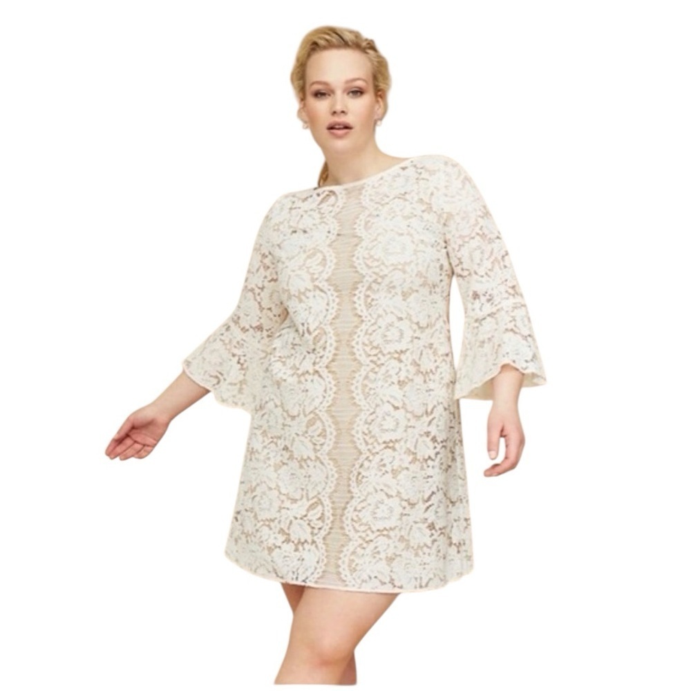 Lane Bryant Lace Dress with Bell Sleeves